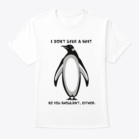 No Nonsense Penguin White T-Shirt Front