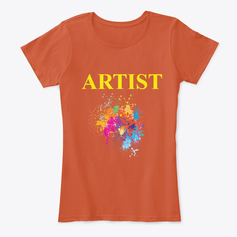 Artist Deep Orange T-Shirt Front