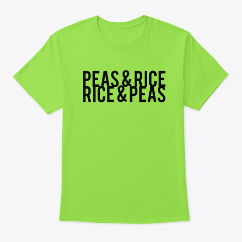 Peas And Rice Lime Camiseta Front