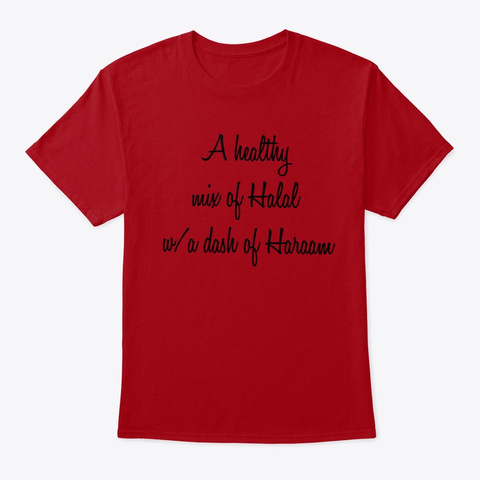 Dash Of Haraam Deep Red T-Shirt Front