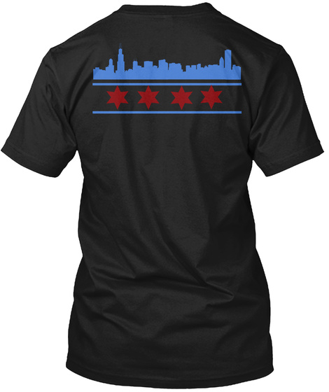 I Love Chicago Black T-Shirt Back