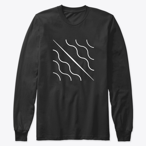 Long Sleeve Tee: Chladni Plate Black T-Shirt Front