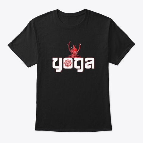 Yoga Meditation Yoga Namaste Chill Relax Black T-Shirt Front