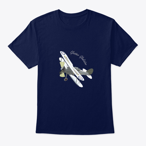 Gloster Gladiator With Text Navy Camiseta Front