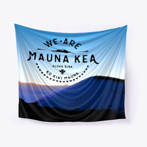 #We Are Mauna Kea   Tapestry Mauna Kea Dark Navy T-Shirt Front