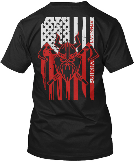 American Viking. Black T-Shirt Back