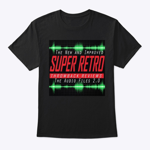 Super Retro Audio Podcast Loyal Fan Tee Black T-Shirt Front