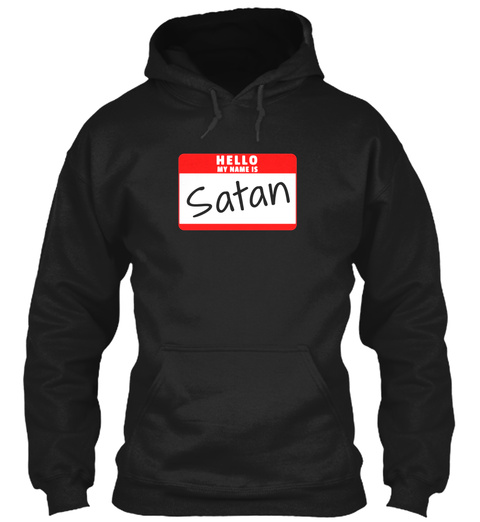 Hello My Name Is Satan Funny Halloween Devil Costume T-shirt