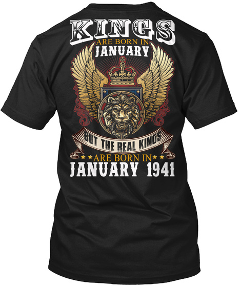 January 1941 Black T-Shirt Back