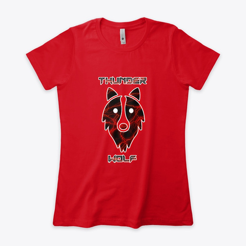 Thunder Wolf Red T-Shirt Front