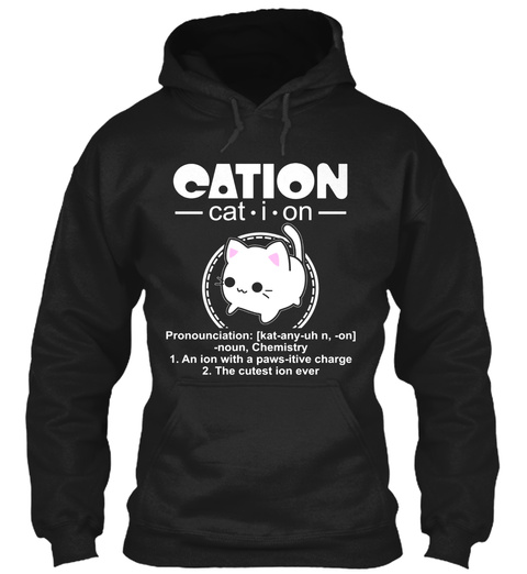 Kawaii Cat T-shirt Cation Cute Japanese Chemistry Ion