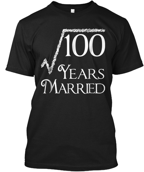 10 Th Wedding Anniversary Gift Shirt Squa Black T-Shirt Front