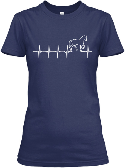 Horsebeat Navy T-Shirt Front
