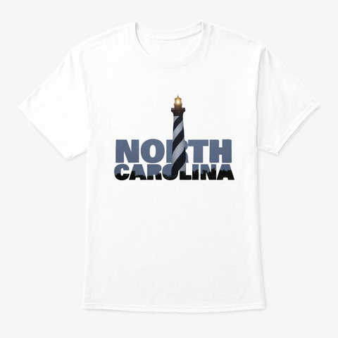 North Carolina Cape Hatteras Lighthouse White T-Shirt Front