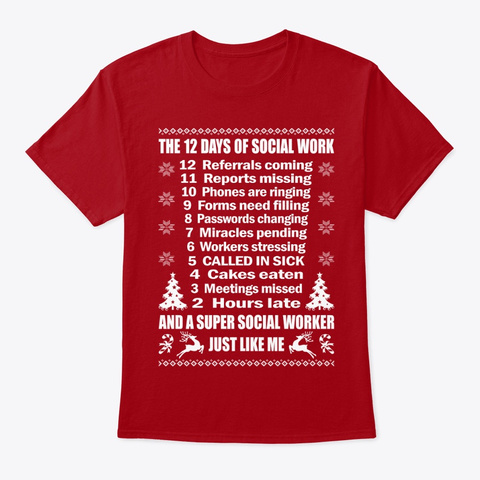12 Days of Social Work Christmas Jumper Unisex Tshirt