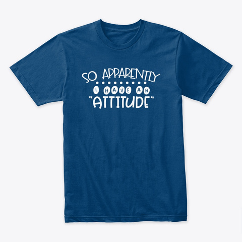 Apparent Attitude Ii Cool Blue T-Shirt Front