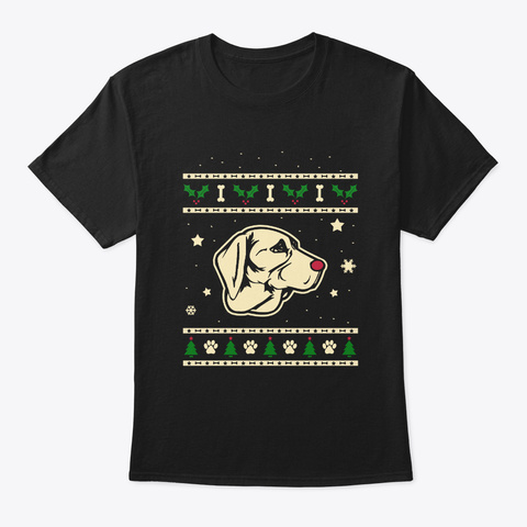 Christmas Tyrolean Hound Gift Black T-Shirt Front