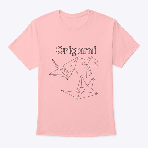 Origami  Pale Pink Camiseta Front