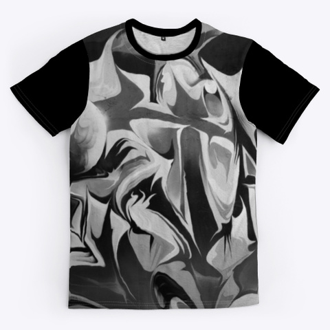 T Shirt: Abstract World Black T-Shirt Front