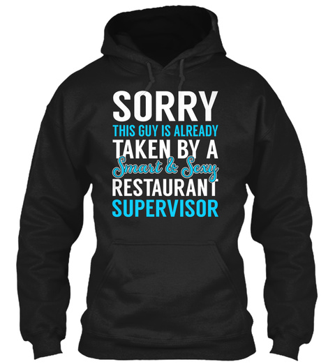 Restaurant Supervisor Black T-Shirt Front