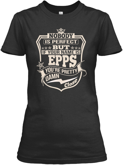 Nobody Perfect Epps Thing Shirts Black T-Shirt Front