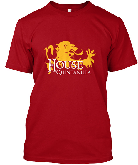 Quintanilla Family House   Lion Deep Red áo T-Shirt Front