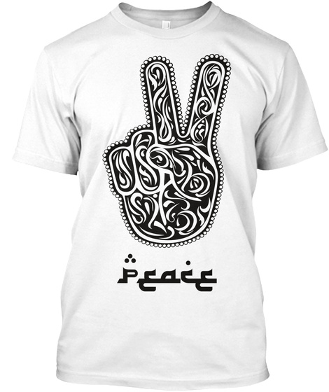 Peace White T-Shirt Front