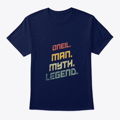 Oneil Man Myth Legend Vintage Navy T-Shirt Front