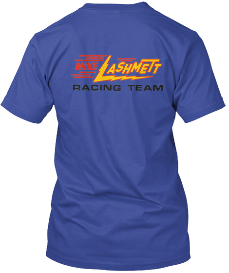 Mike Ashmett Racing Team Deep Royal T-Shirt Back