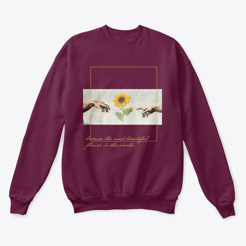 Sunflower Maroon  T-Shirt Front