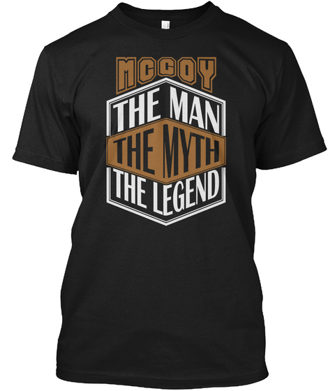 Mccoy The Man The Legend Thing T Shirts Black T-Shirt Front