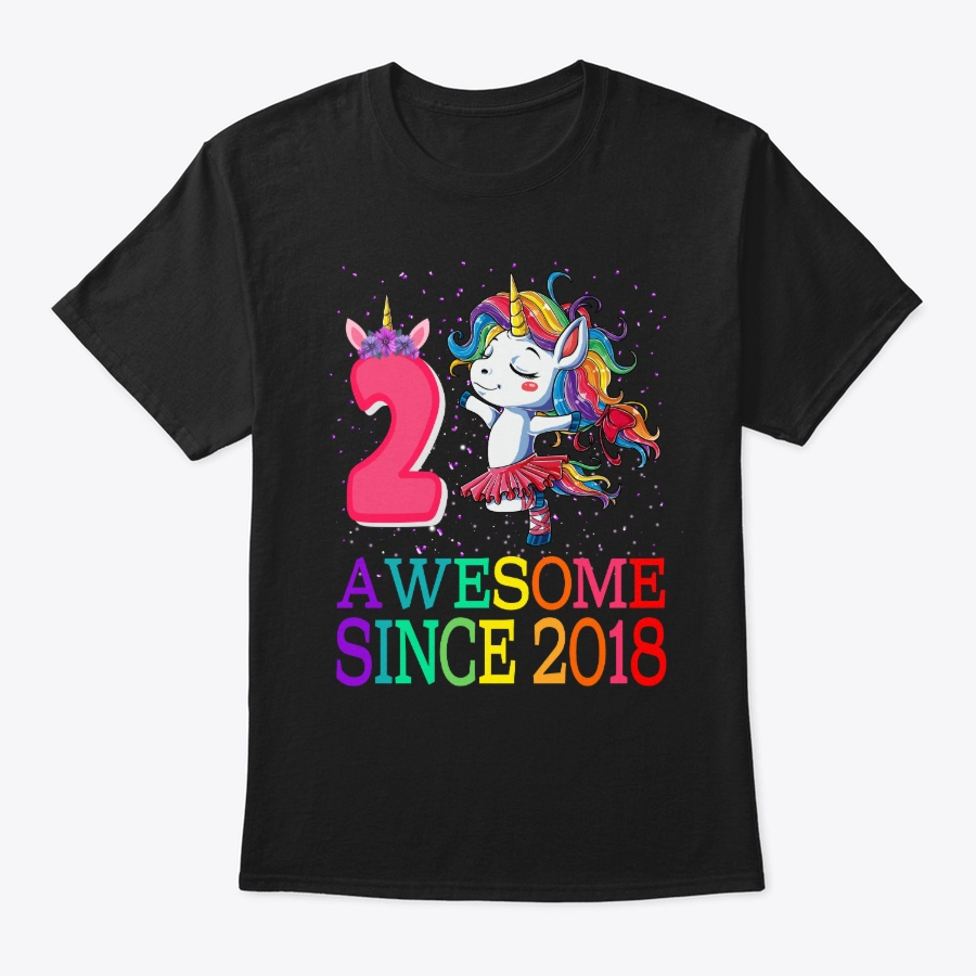 2 Years Old 2nd Birthday Unicorn Unisex Tshirt