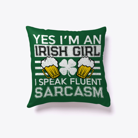 Irish Girl St Patricks Day St Pattys Day Dark Green T-Shirt Front