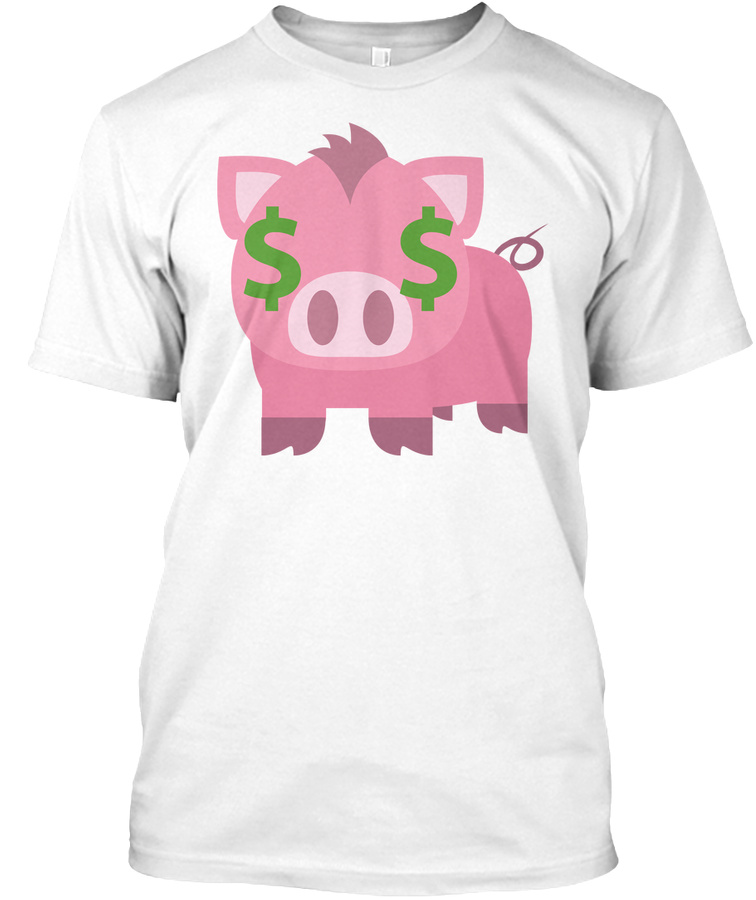 Pig Emoji Money Face Unisex Tshirt