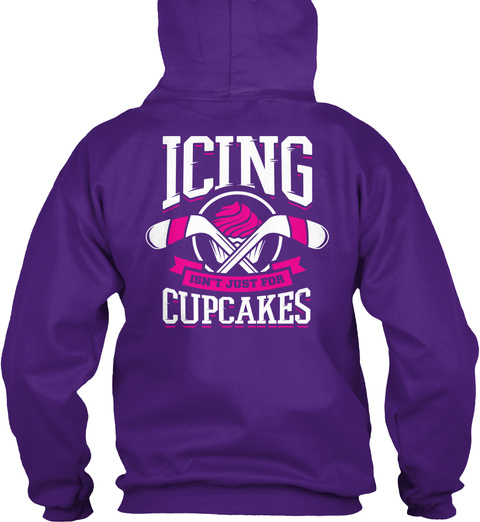 Icing Isn't Just For Cupcakes Purple T-Shirt Back