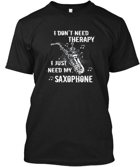 Saxophonist T Shirt Black T-Shirt Front