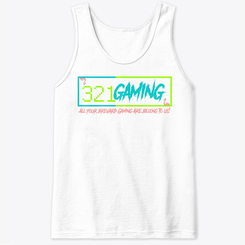 321 Gaming Classic Tank White T-Shirt Front
