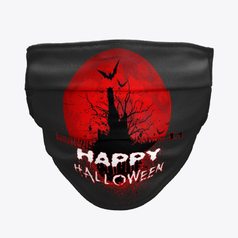 Hallows Eve Spooky Halloween Black T-Shirt Front