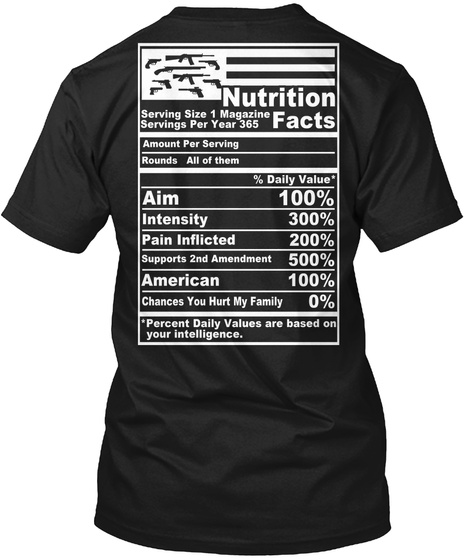Nutrition Black T-Shirt Back