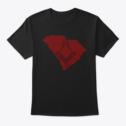 Hearts For South Carolina Black T-Shirt Front
