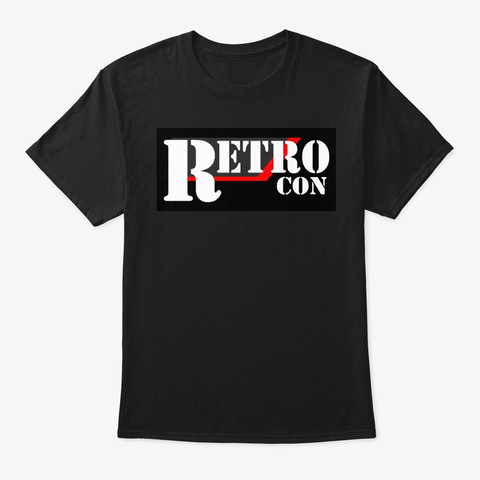 Retro Con A Team T Shirt Black T-Shirt Front