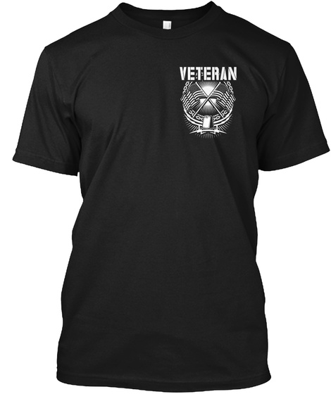 Veteran Black T-Shirt Front