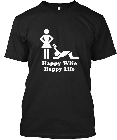 Funny Marriage Black T-Shirt Front