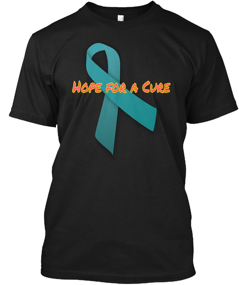 Hope For A Cure Black T-Shirt Front