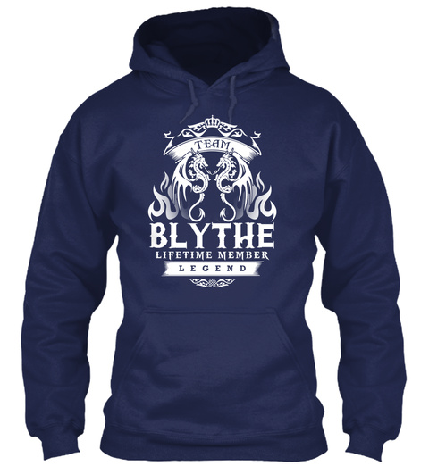 Team Blythe Lifetime Member Legend Navy T-Shirt Front