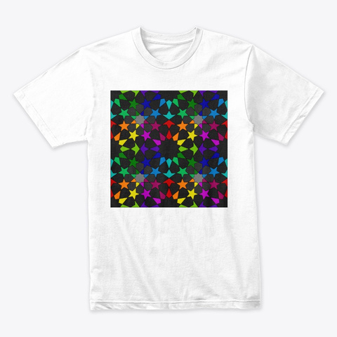 8 12 Tessellation Series V4 White T-Shirt Front