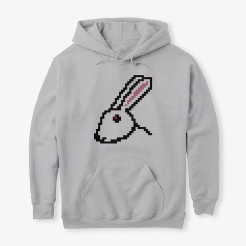 Pixel Rabbit Sport Grey T-Shirt Front
