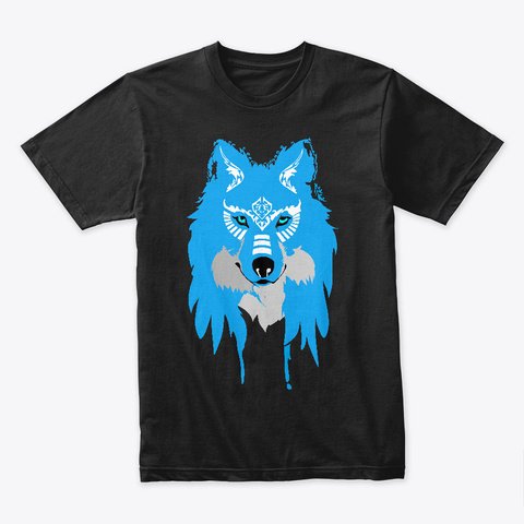Amazing Wolf Black T-Shirt Front