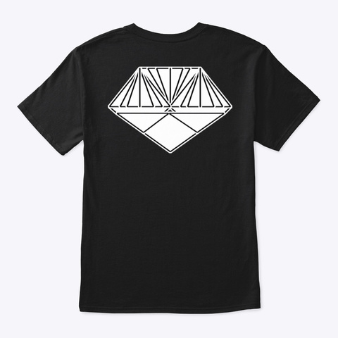 Wolf & Flow Geometric Inverse Black T-Shirt Back