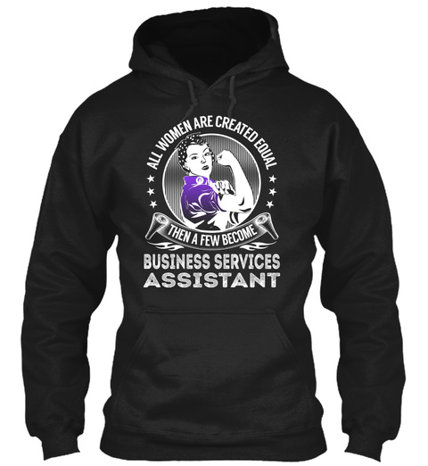 Business Services Assistant Black T-Shirt Front
